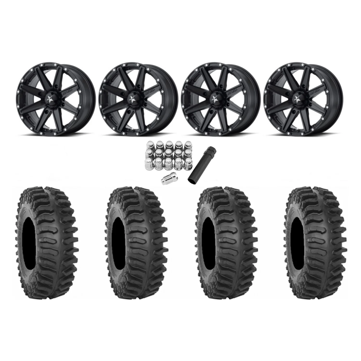 System 3 XT400 33x10-15 Tires on MSA M33 Clutch Wheels